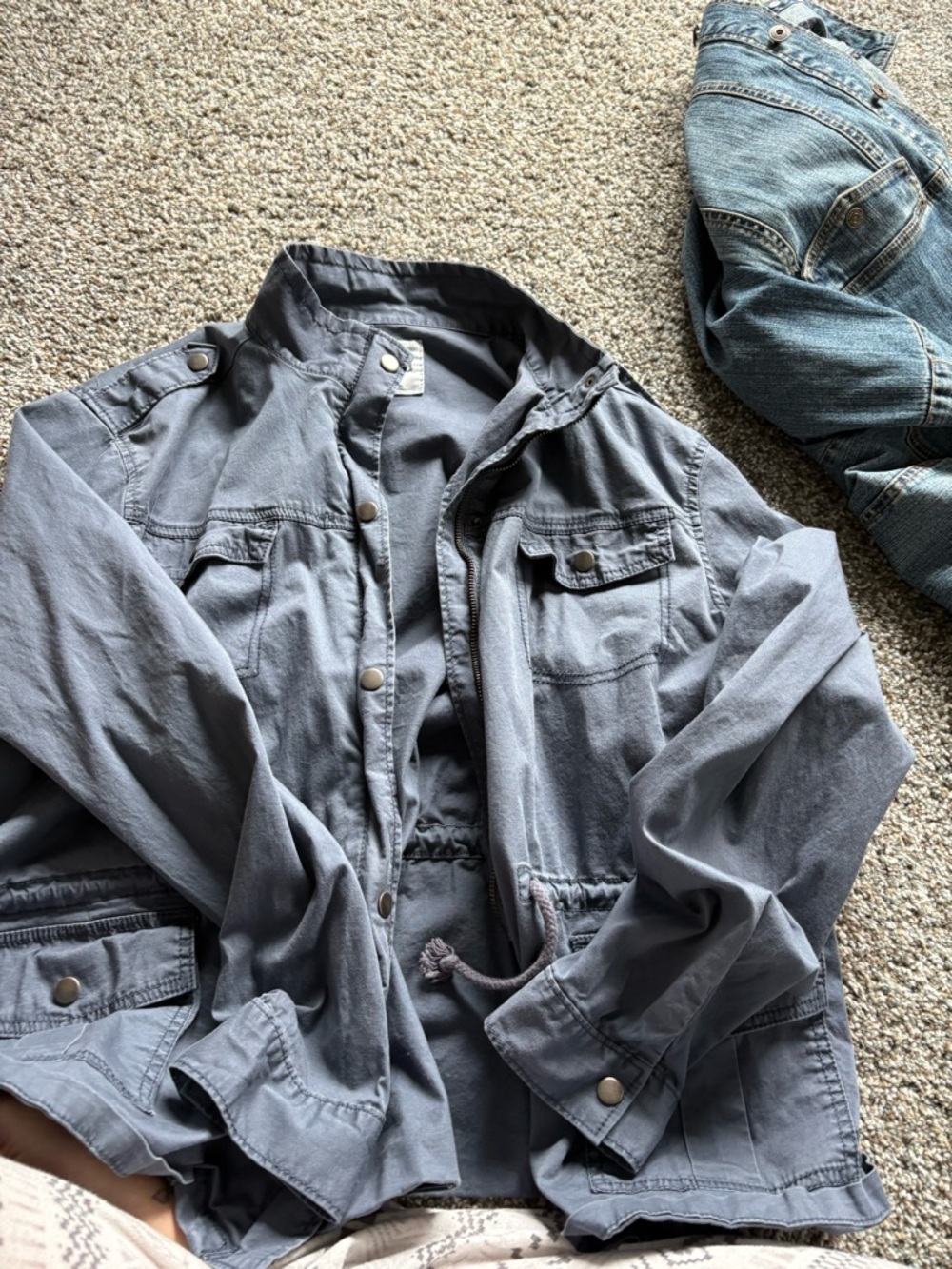 Mudd Light Slate BlueGray Utility Jacket